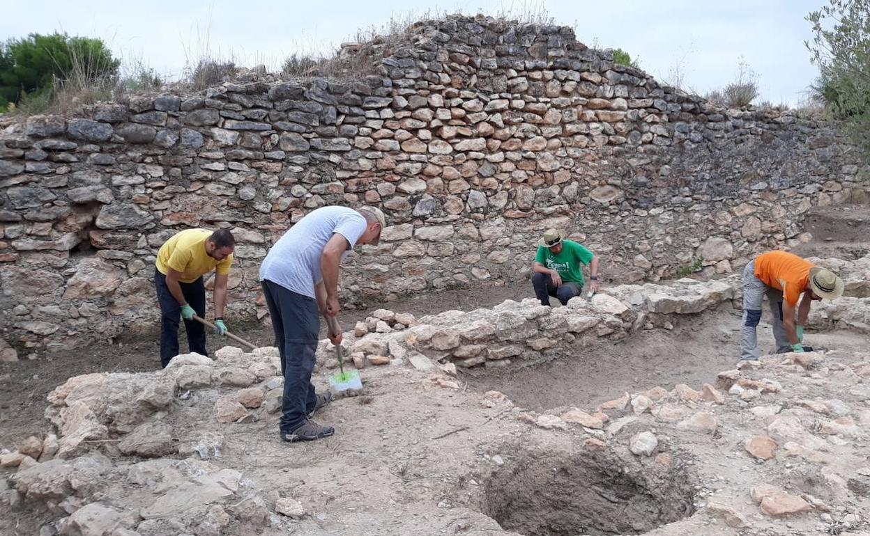 Labores en el yacimiento arqueológico. 