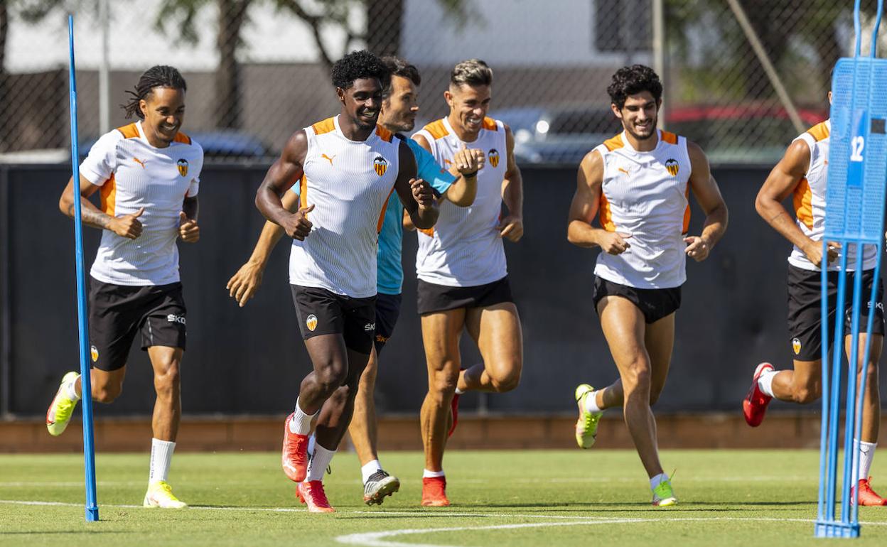 El buen ambiente también ha vuelto a los entrenamientos en la Ciudad Deportiva. 