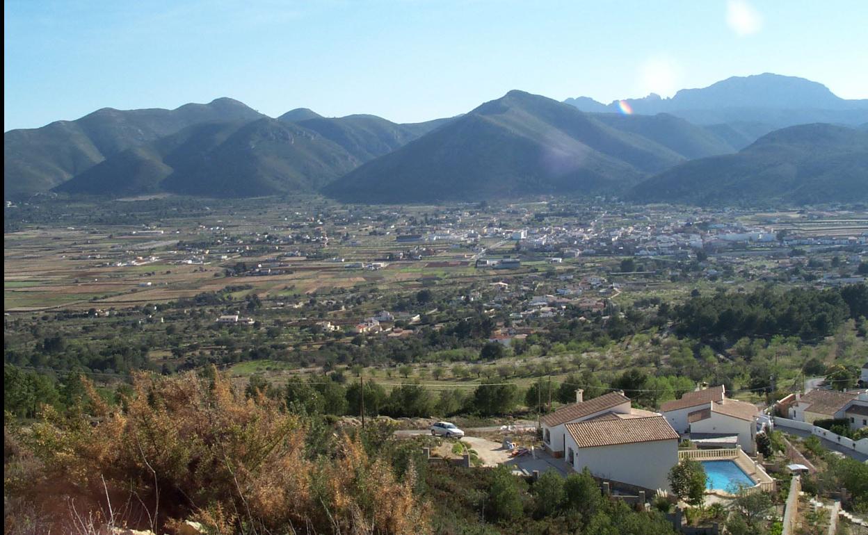 Vista de la Vall del Pop desde el término municipal de Xaló. 