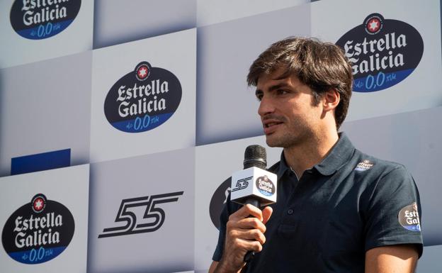 Carlos Sainz, durante su conferencia de prensa en Madrid. 