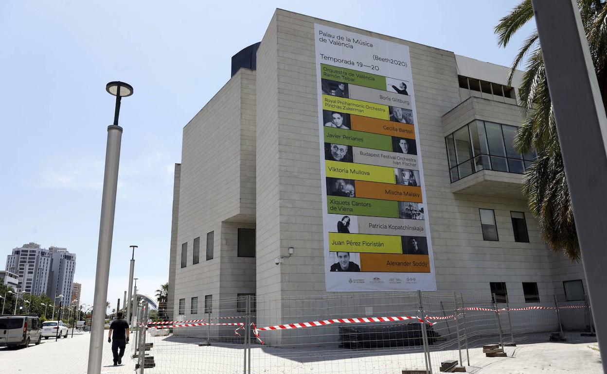 El Palau de la Música de Valencia, cerrado y sin actividad desde 2019. 