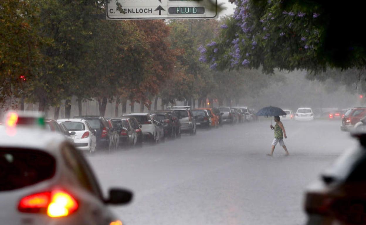 Lluvia en Valencia.