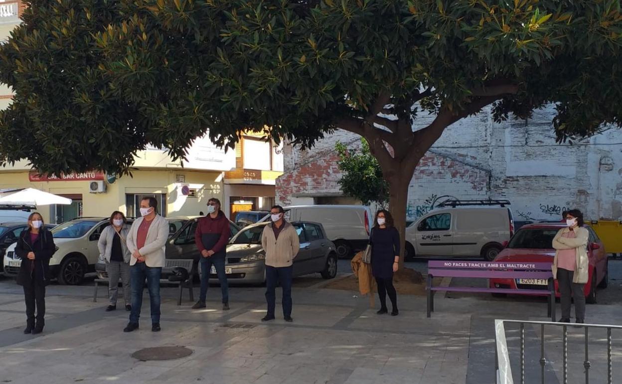Un acto relacionado con la violencia de género en Sueca.