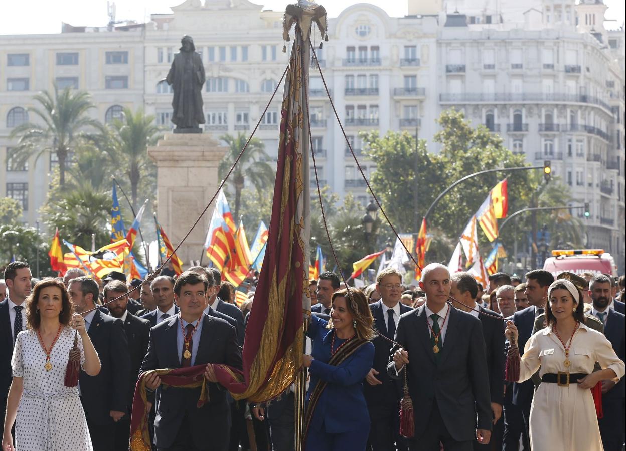 María José Catalá, abanderada en octubre de 2019. jesús signes