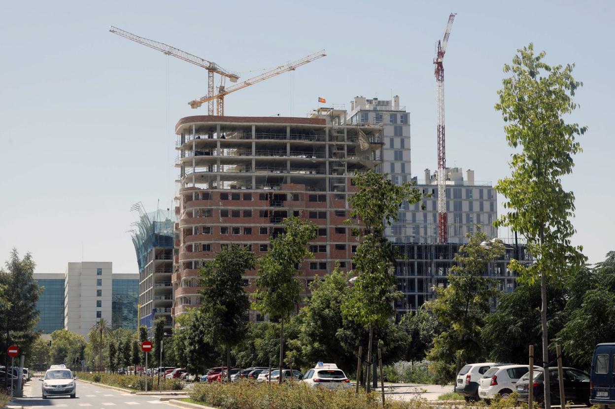 Edificios en construcción en Valencia. irene marsilla