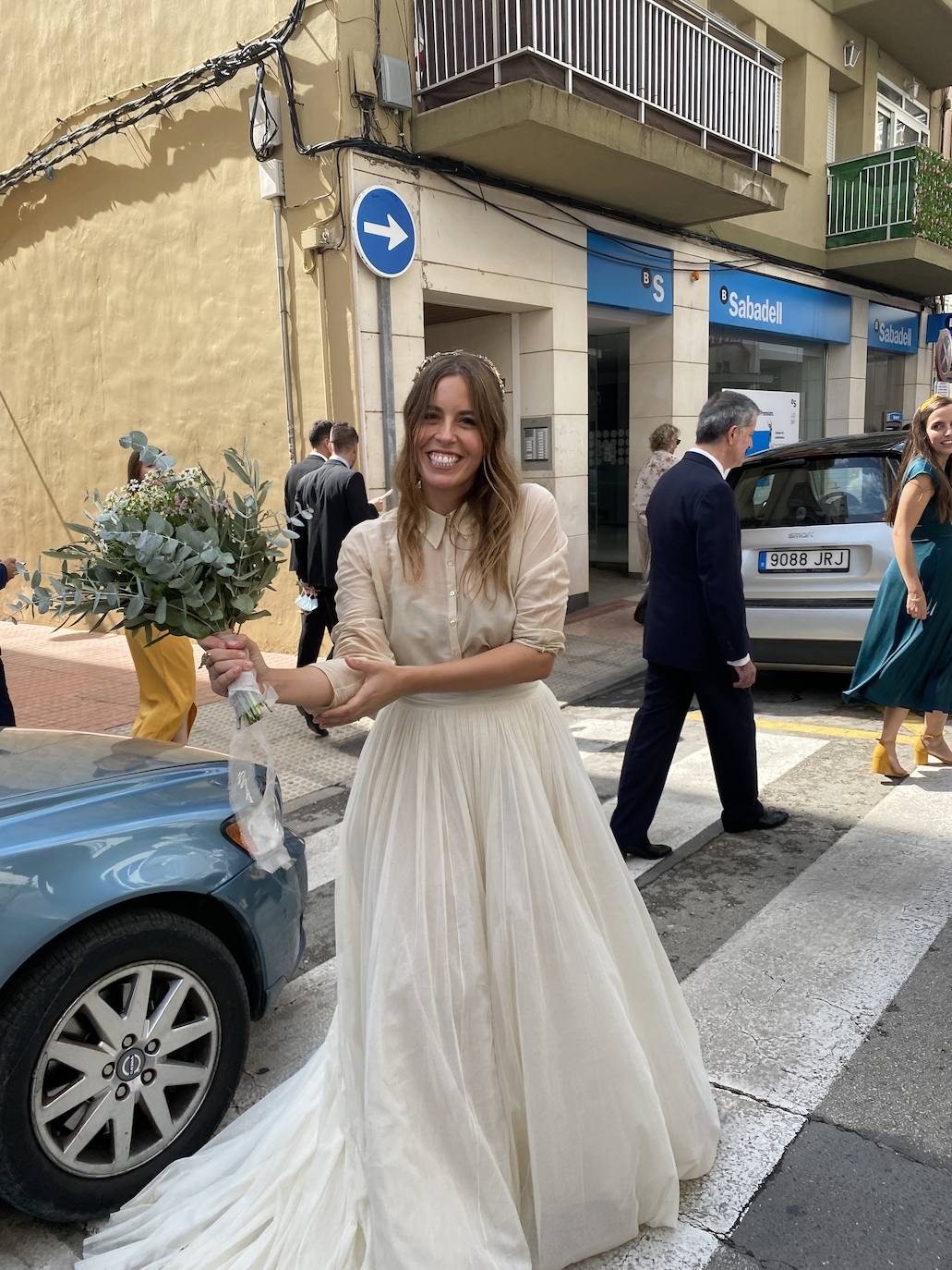 Claudia Pérez Manglano en su boda celebrada en Xàbia.