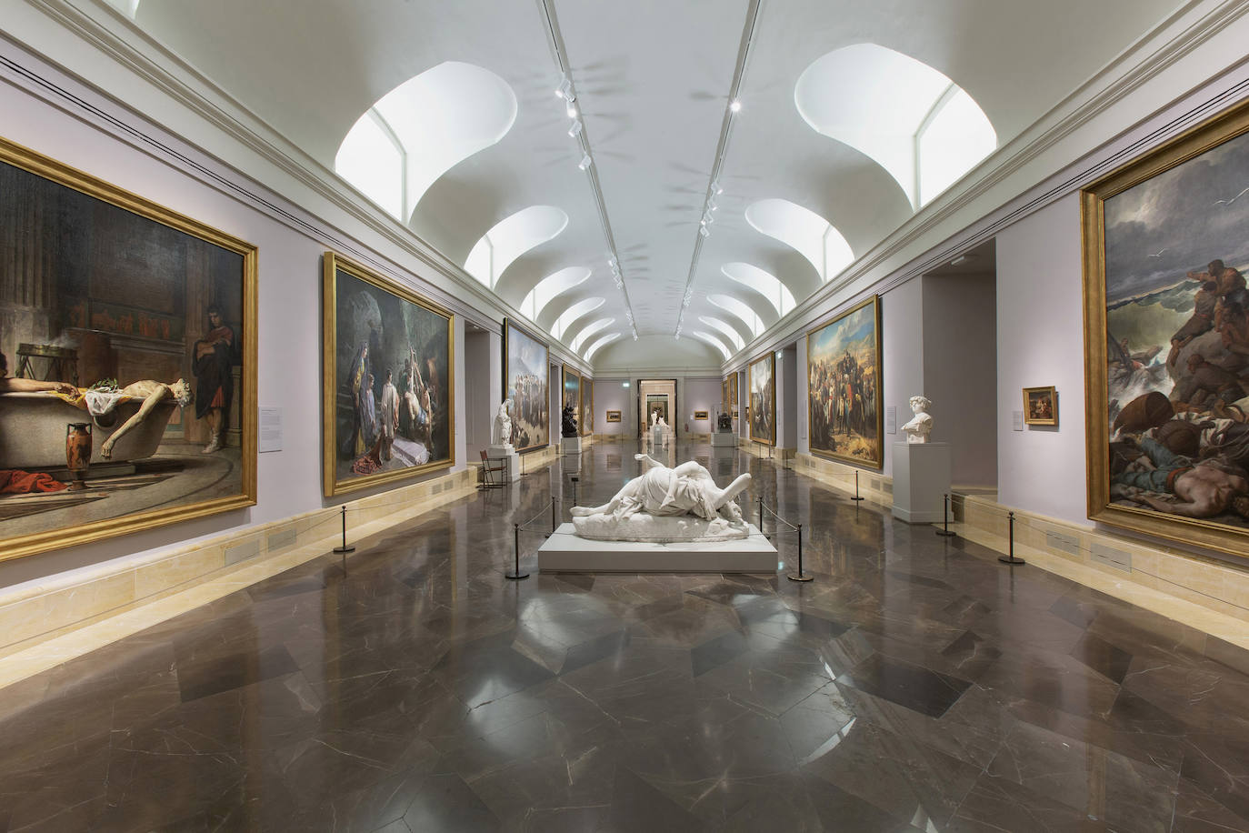 Sala 75 del Museo Nacional del Prado después de la reordenación de la colección del siglo XIX.