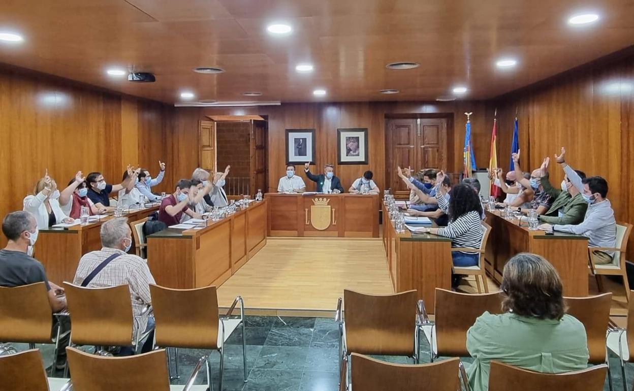 El pleno celebrado el lunes en Xàbia. 