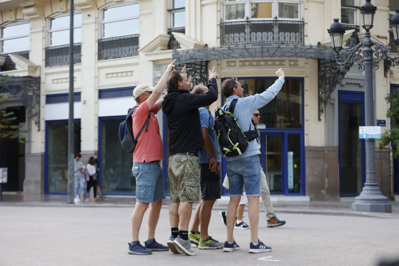 Turistas en el centro de Valencia.