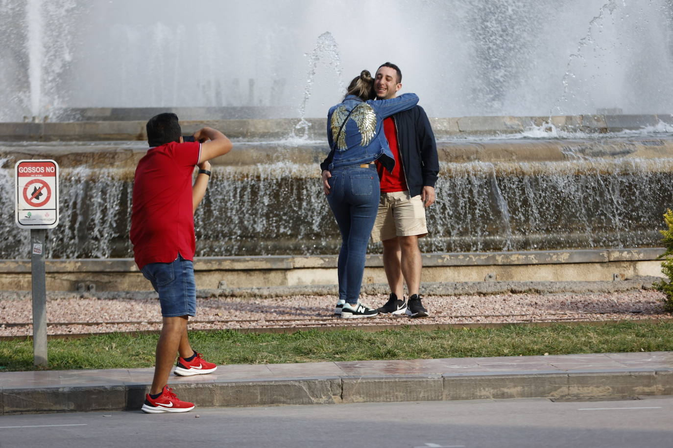 Turistas en el centro de Valencia.