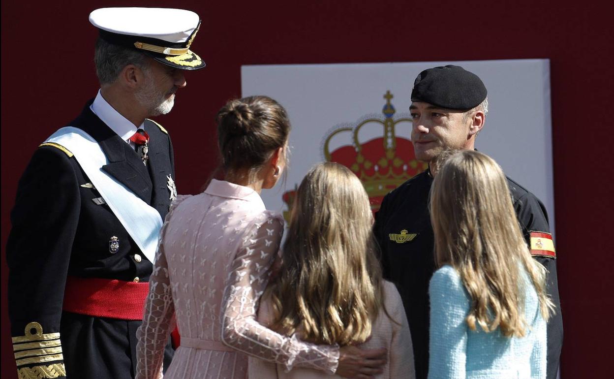 La Familia Real, durante un desfile del 12 de octubre.