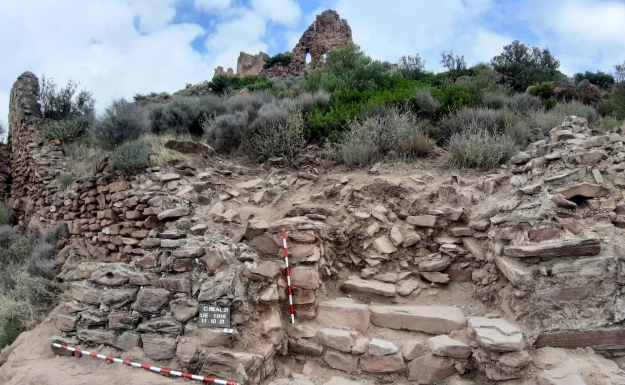 Labores de conservación del castillo. 