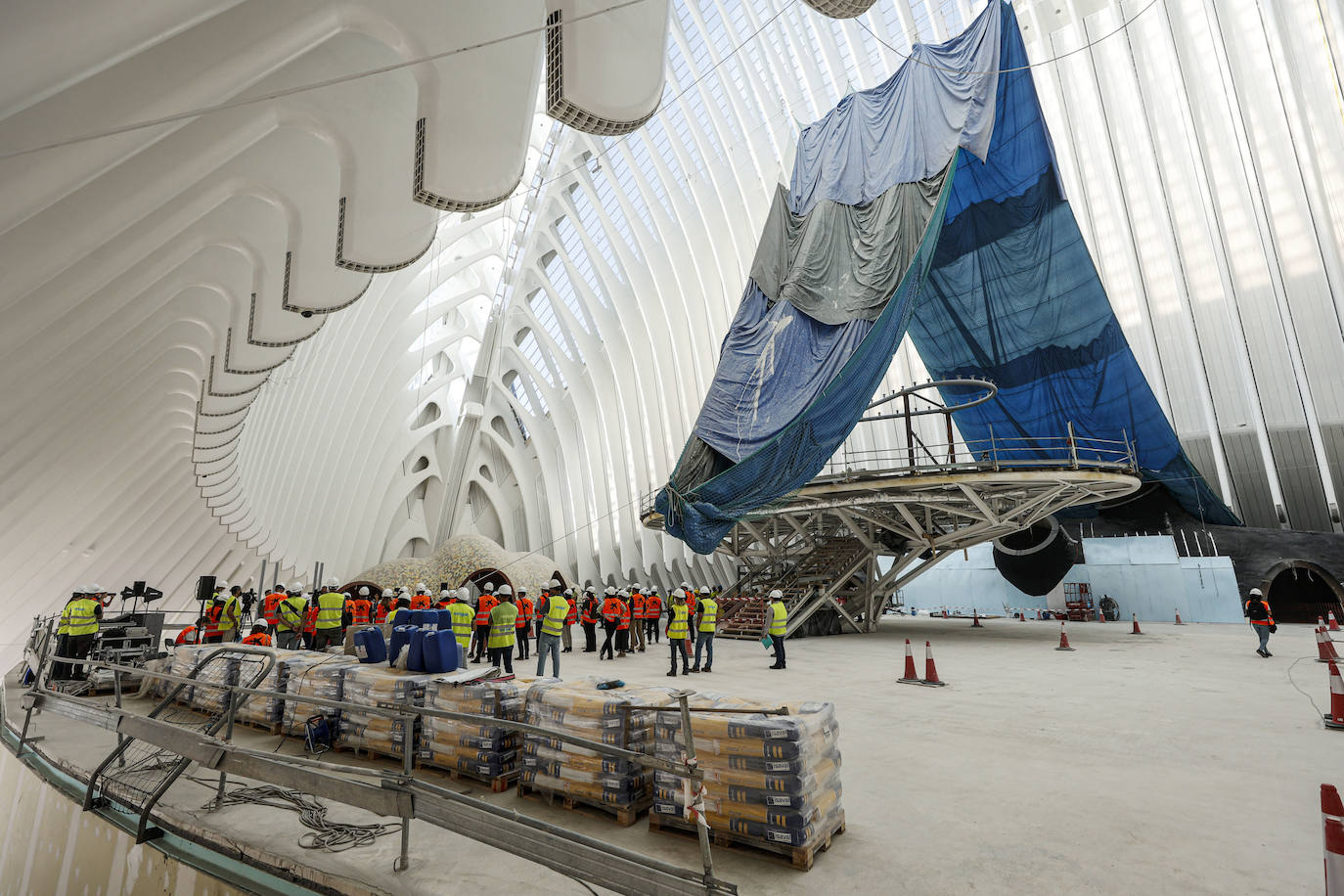 Las obras del futuro centro cultural, que abrirá la primera quincena de julio de 2022, ya han superado el 50% de la ejecución. 