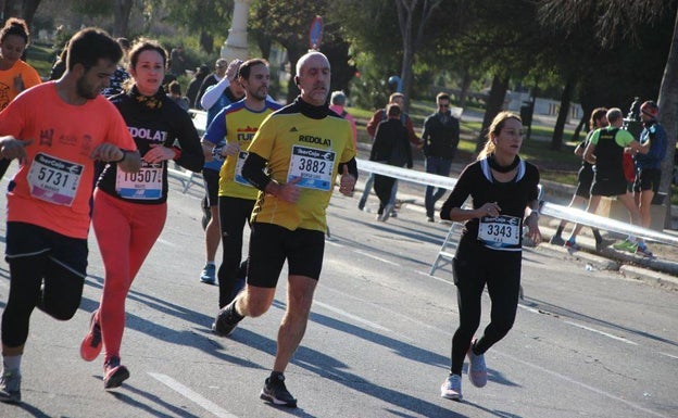 Coloma, durante la pasada 10K Valencia Ibercaja, prueba en la que también fue liebre. 