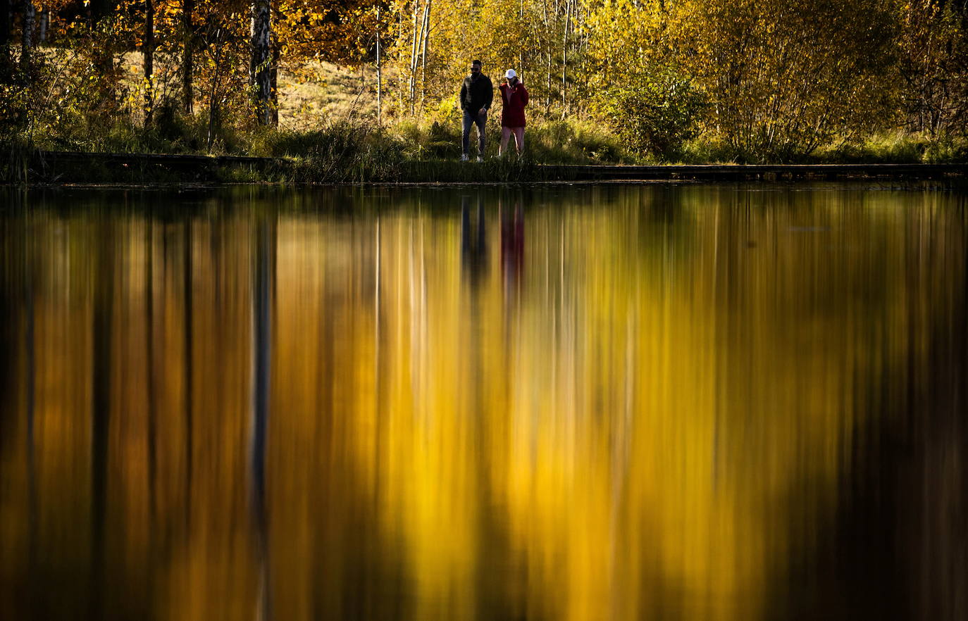 El otoño para muchos es la estación más bonita del año, en la que el frío comienza a abrirse paso entre un tinte de colores cálidos que cubre cada rincón. El verde se transforma en tonos naranjas que dejan paisajes dignos de películas, como el de la imagen, en Moscú (Rusia). 