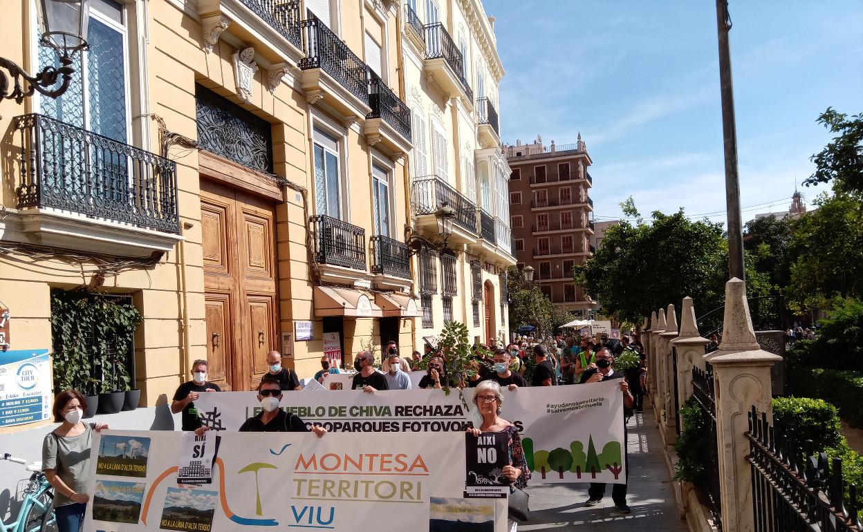 Manifestación el pasado 3 de octubre en Valencia de los colectivos contra los macroproyectos. 