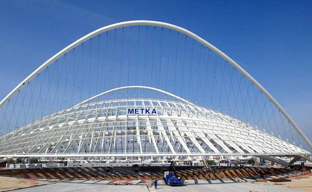 Velódromo construído por Calatrava para los JJ OO de Atenas de 2004.