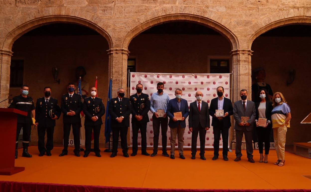 El acto de homenaje celebrado en el Castell d'Alaquàs. 