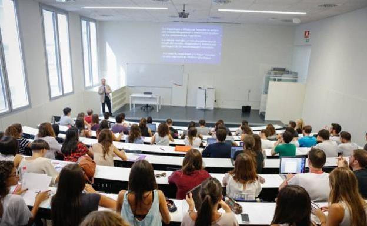 Una clase universitaria. 