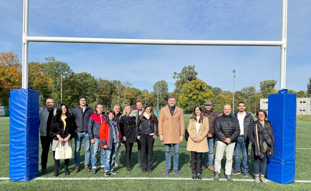 Miembros del proyecto de rugby inclusivo.