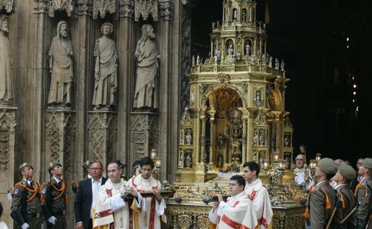 Procesión del Corpus Christi en Valencia.