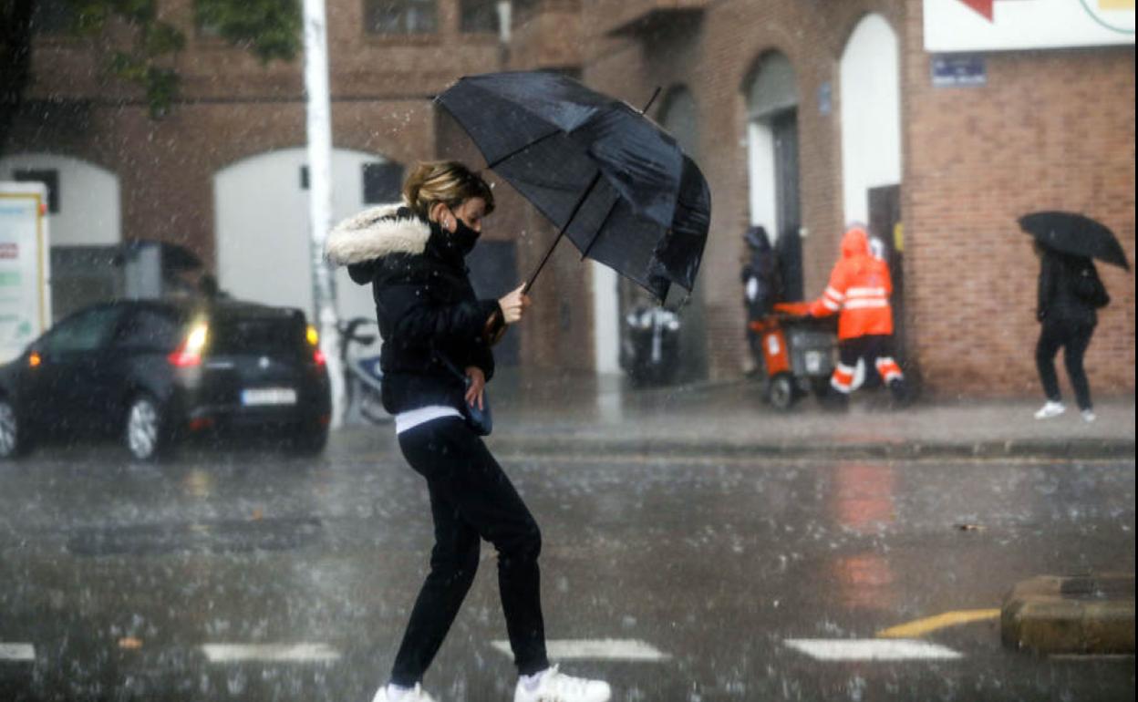 Lluvias fuertes en Valencia.