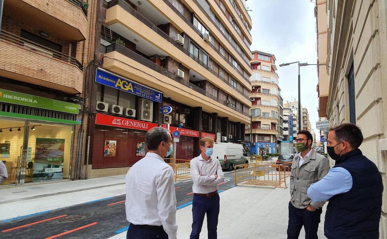 Reapertura de la calle Alemania, este viernes en Alicante. 