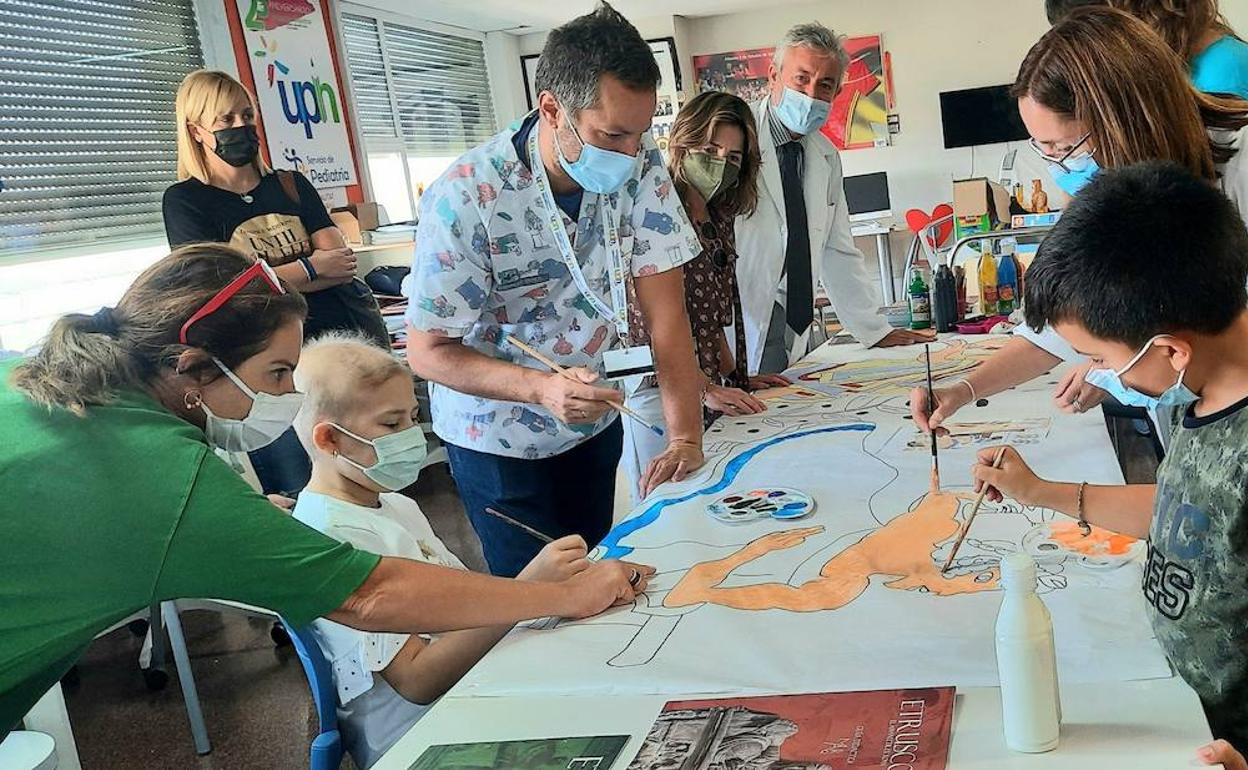 Primer taller presencial en el Aula Hospitalaria, esta semana en el General de Alicante. 