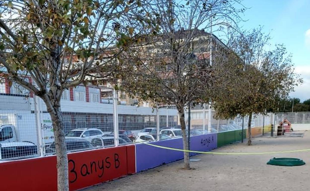 El patio del colegio Vil.la Romana. 