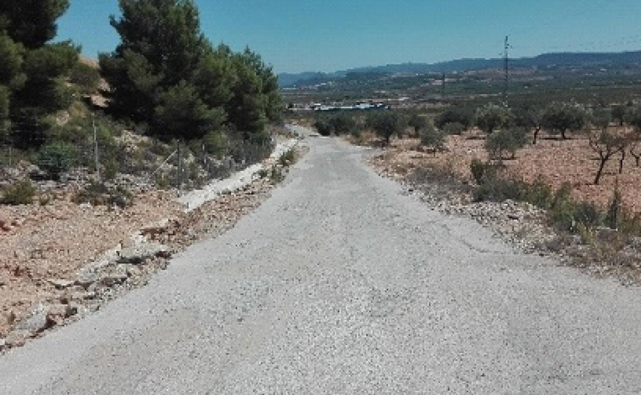 Uno de los caminos afectados por la DANA en septiembre de 2019. 