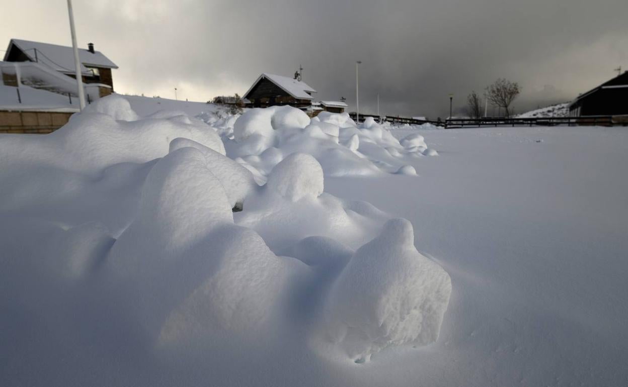 Nevada en el norte de España.