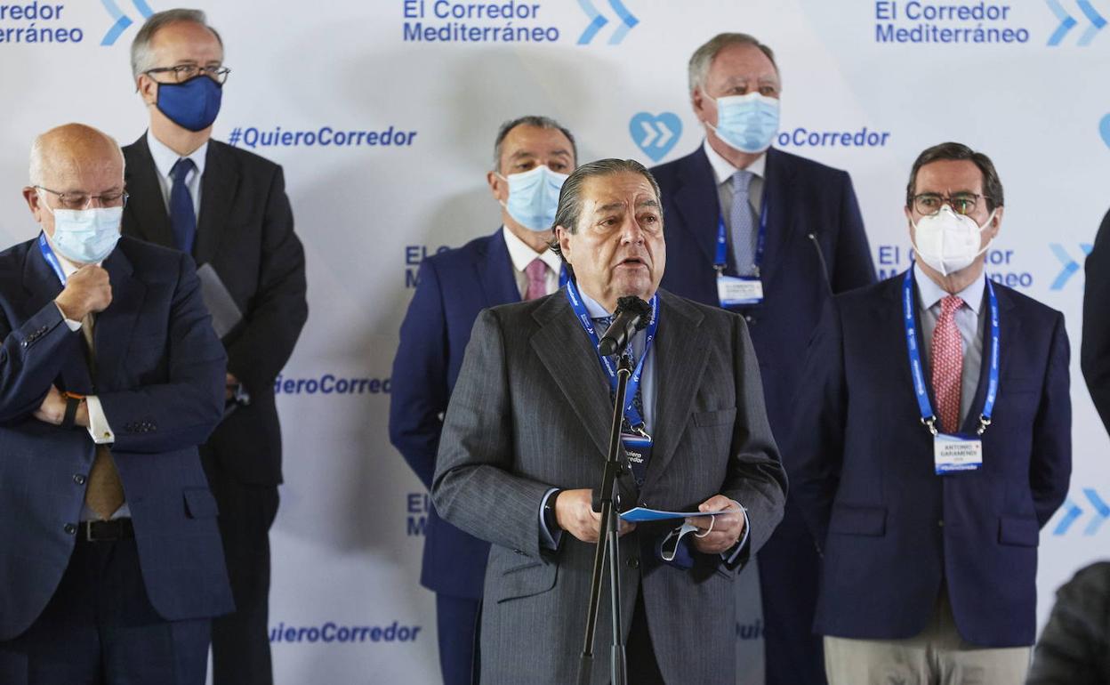 Juan Roig, Vicente Boluda, Salvador Navarro y Antonio Garamendi, en el acto del año pasado. 