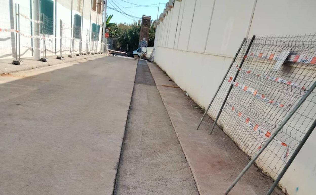 Las obras de renovación del alcantarillado. 