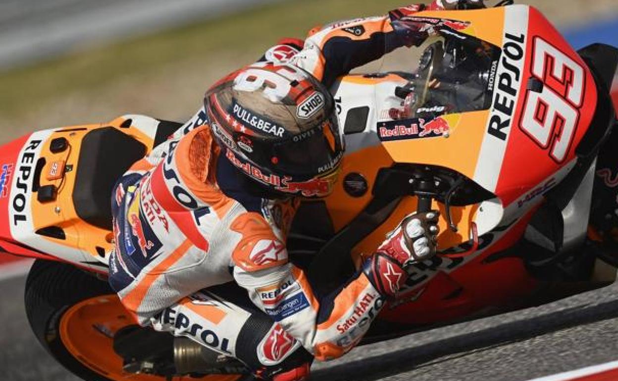 Marc Márquez, pilotando su Honda en un Gran Premio de esta temporada