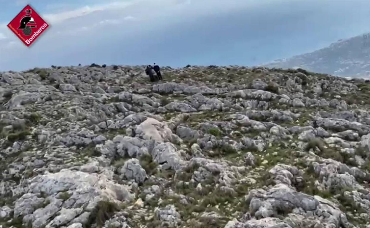 Captura de pantalla del vídeo del rescate en Bèrnia. 