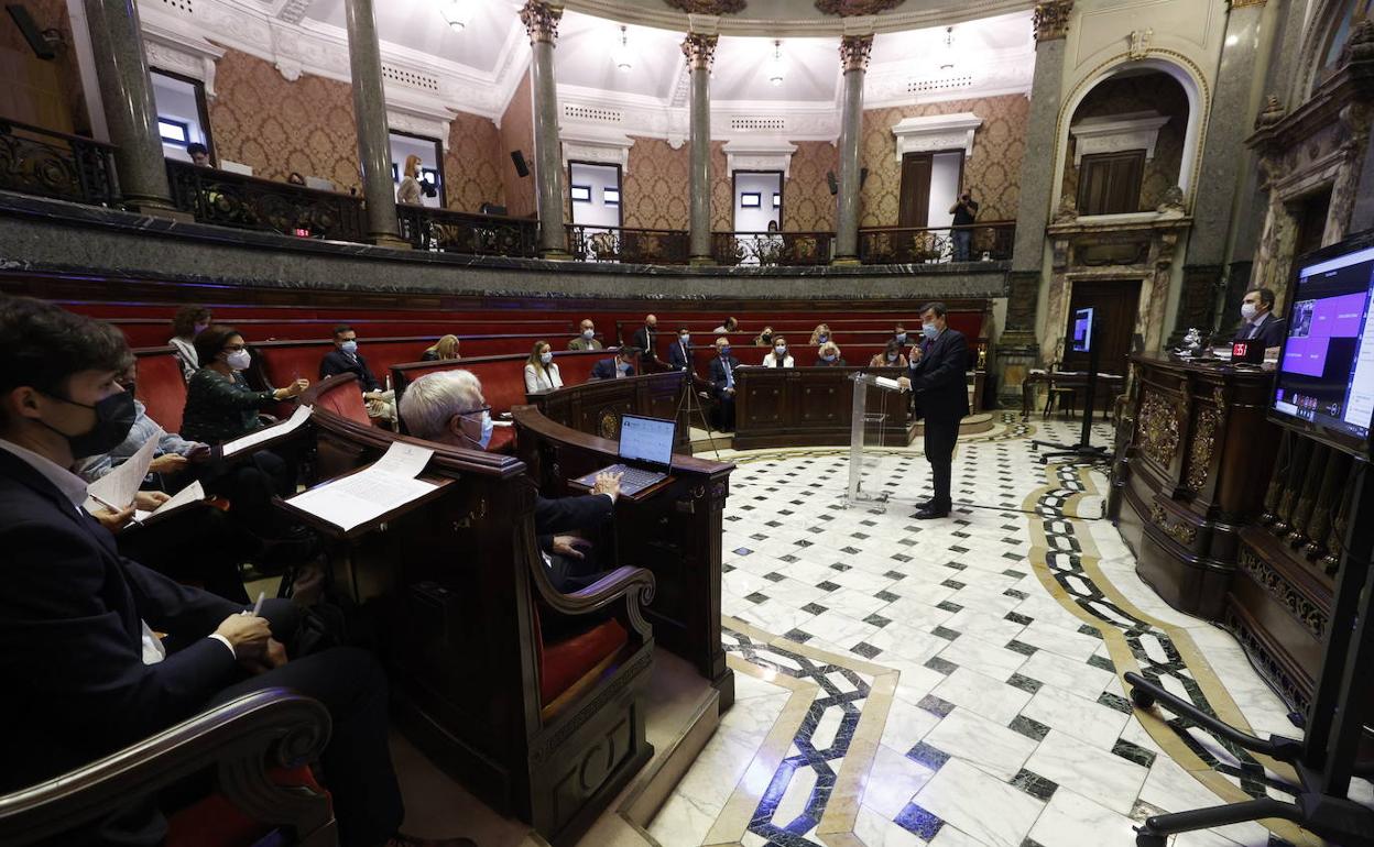 Hemiciclo del Ayuntamiento de Valencia. 