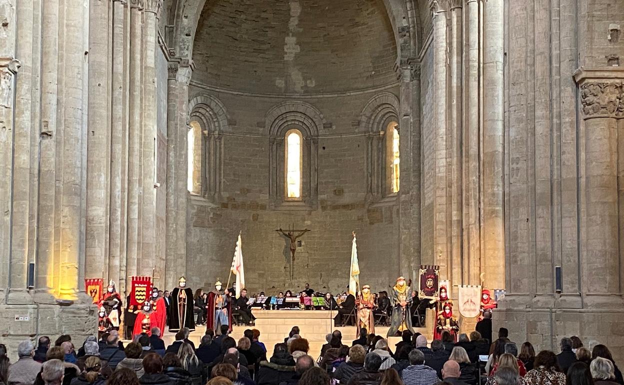 Acto en la nave central de la Seu Vella de Lleida correspondiente al Mig Any. 