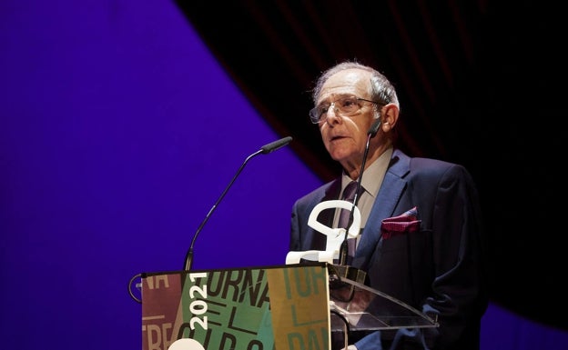 Emilio Gutiérrez Caba durante su intervención al recibir el Premio de Honor. 