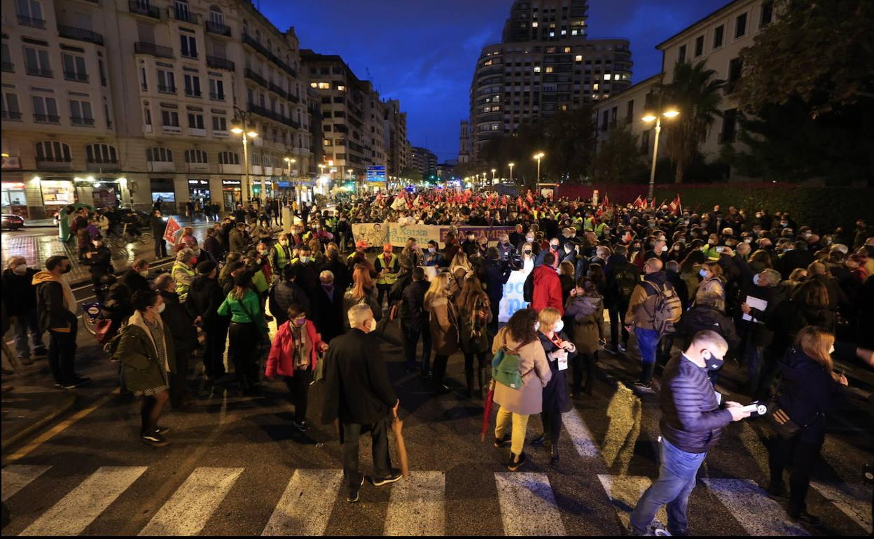 Momentos previos a la manifestacion. 