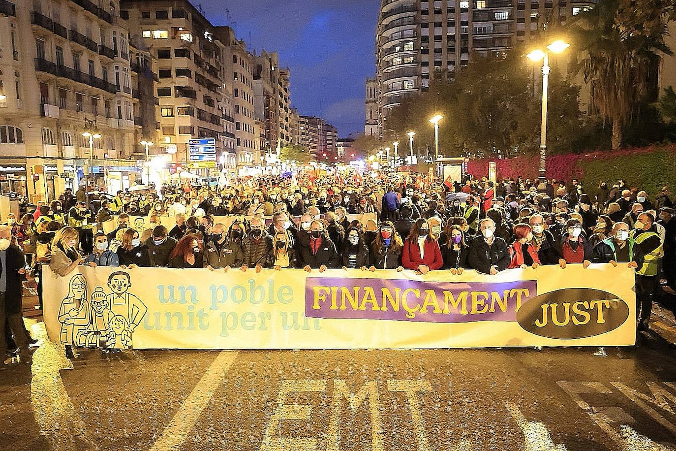 Fotos: Manifestación en Valencia contra la infrafinanciación de la Comunitat