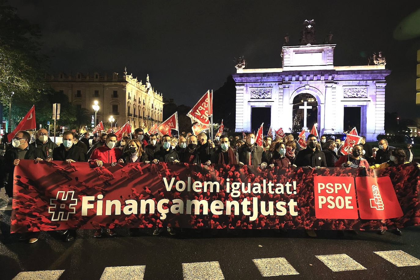 Fotos: Manifestación en Valencia contra la infrafinanciación de la Comunitat