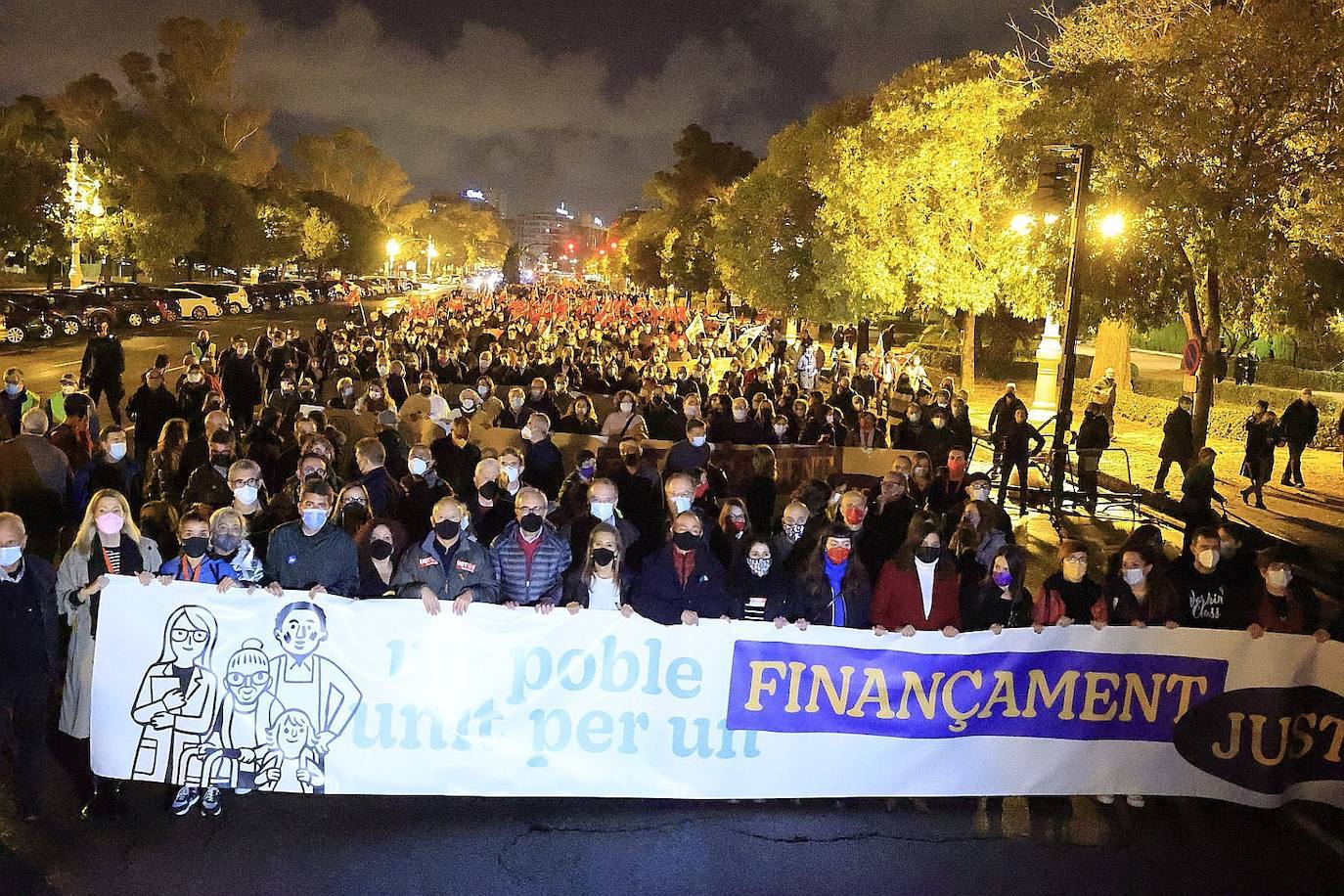 Fotos: Manifestación en Valencia contra la infrafinanciación de la Comunitat