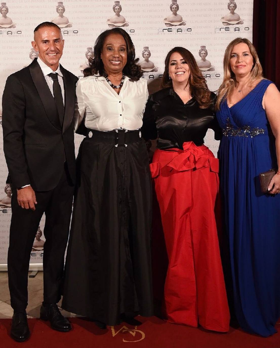 Fernando Peraza, Laura Victoria, Luciana Brito y Carmen Gálvez en la gala del Casino de Madrid