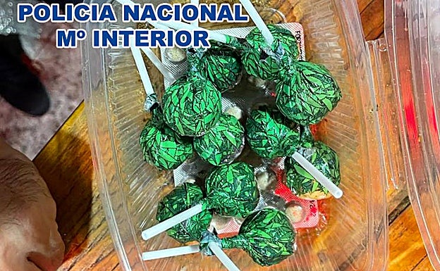 Los chupachups supuestamente adulterados con droga. 