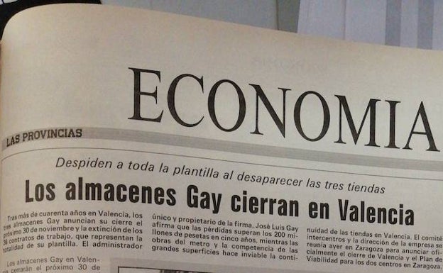 La noticia del cierre en LAS PROVINCIAS del 19 de octubre de 1994. 