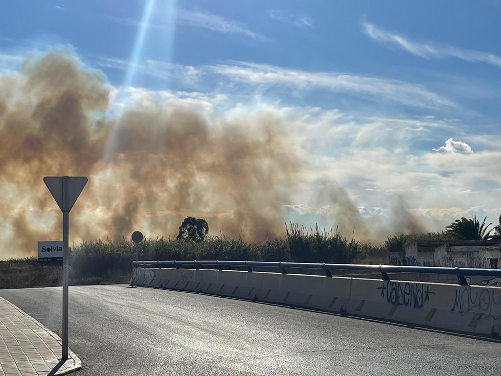 Fotos: Incendio en El Puig, próximo a viviendas