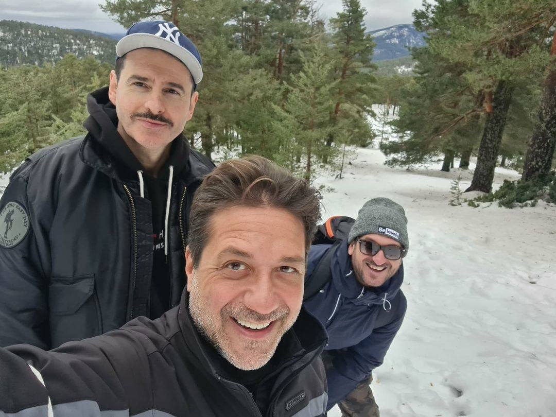 Luis Miguel Seguí, Enrique Arce y David Pérez Seguí en el Valle de Fuenterrabía, Navacerrada