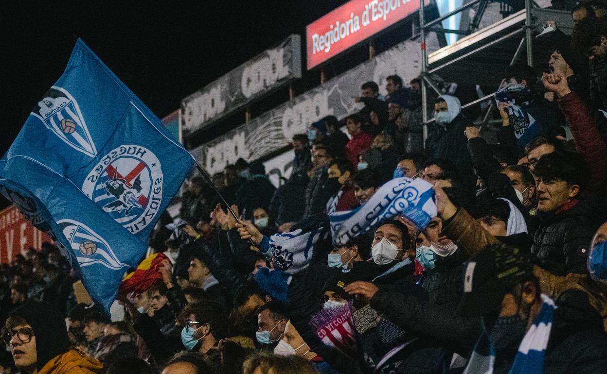 Imagen de la afición tras la reciente victoria contra el Levante. 