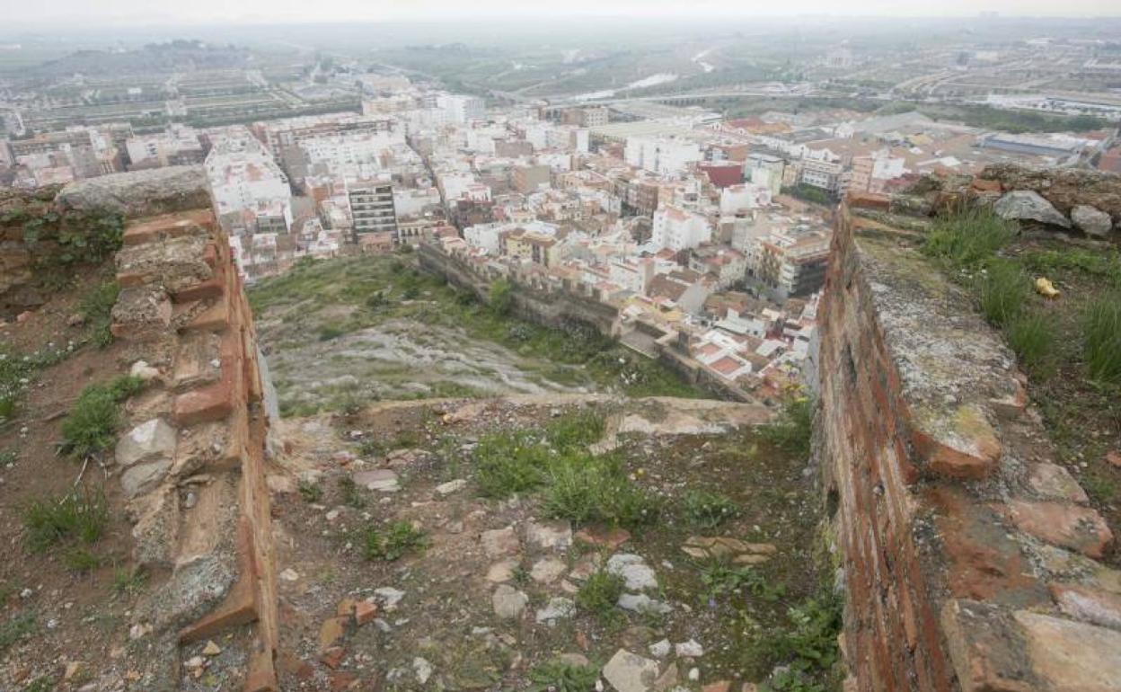 Vista de Sagunto desde el castillo. 