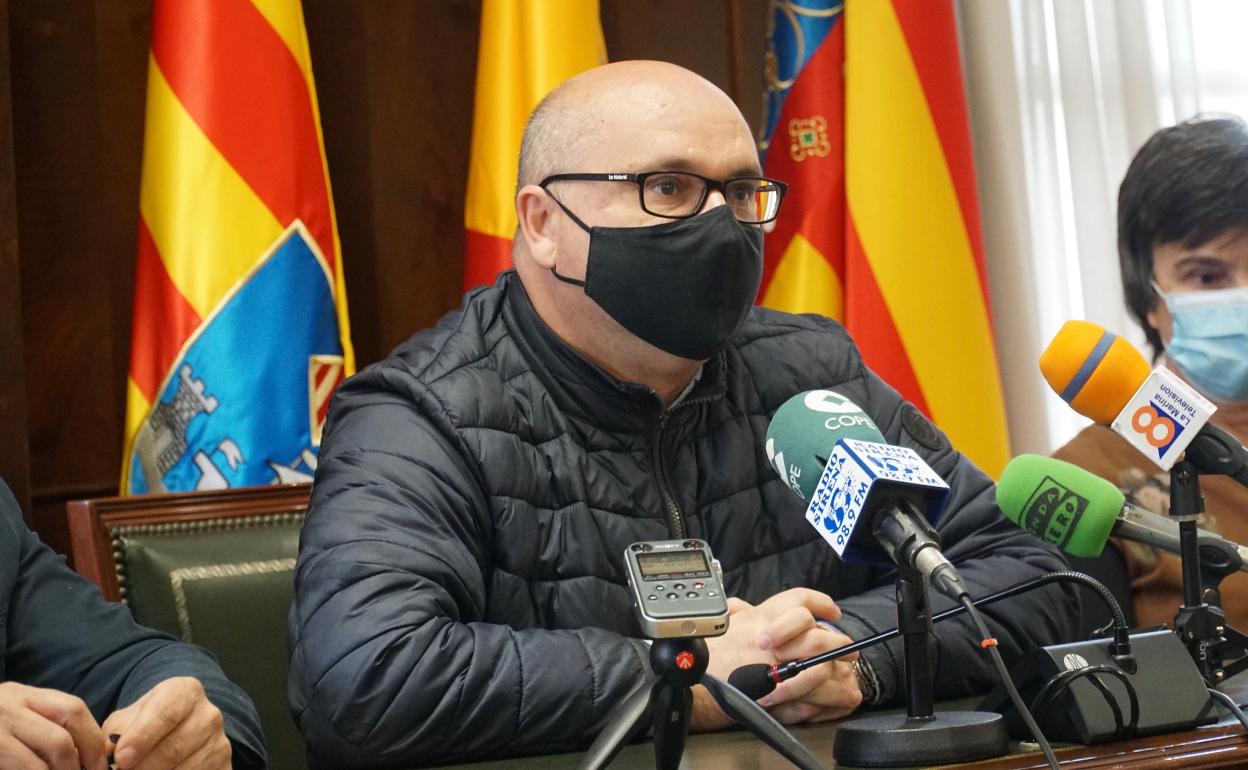 Andreu Verdú, alcalde de La Vila Joiosa, durante su comparecencia